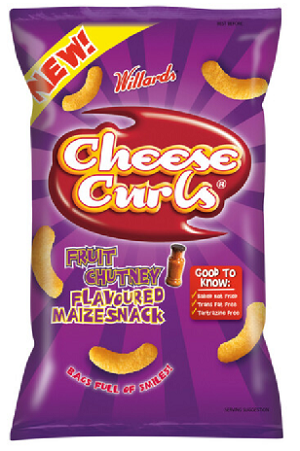 Willards Cheese Curls - Fruit Chutney 150g - Biltongandboerewors